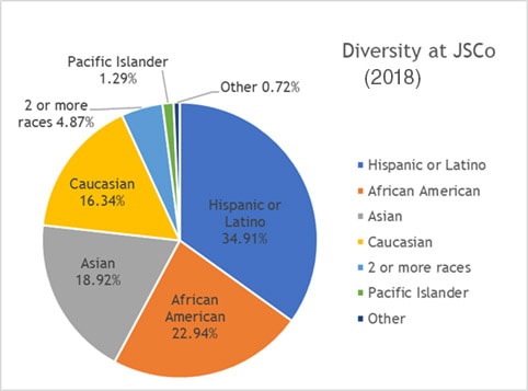 JSCO Diversity Pie Chart 2018